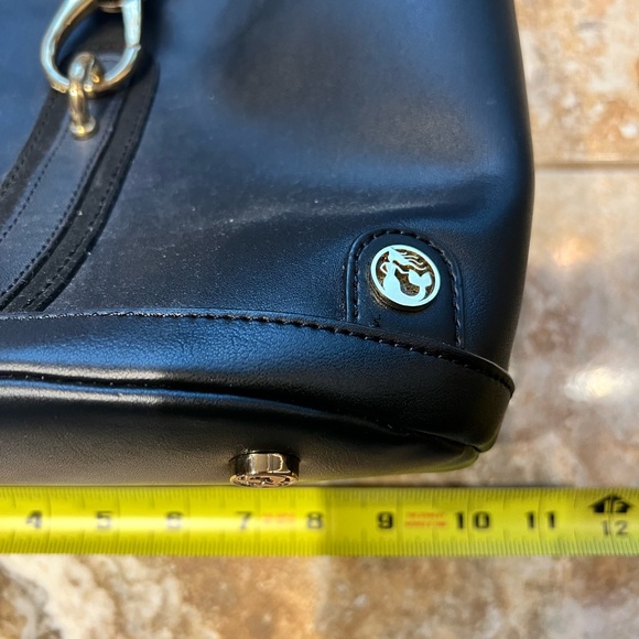 Spartina 449 Black Leather Bucket Bag EUC - Picture 8 of 15